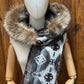 Foulard à capuchon amovible et réversible Gris et noir