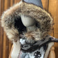 Foulard à capuchon amovible et réversible Gris et noir