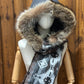 Foulard à capuchon amovible et réversible Gris et noir