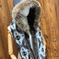 Foulard à capuchon amovible et réversible Gris et noir