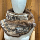 Foulard à capuchon amovible et réversible Beige et mauve