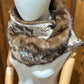 Foulard à capuchon amovible et réversible Beige et mauve