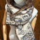 Foulard à capuchon amovible et réversible Beige et mauve