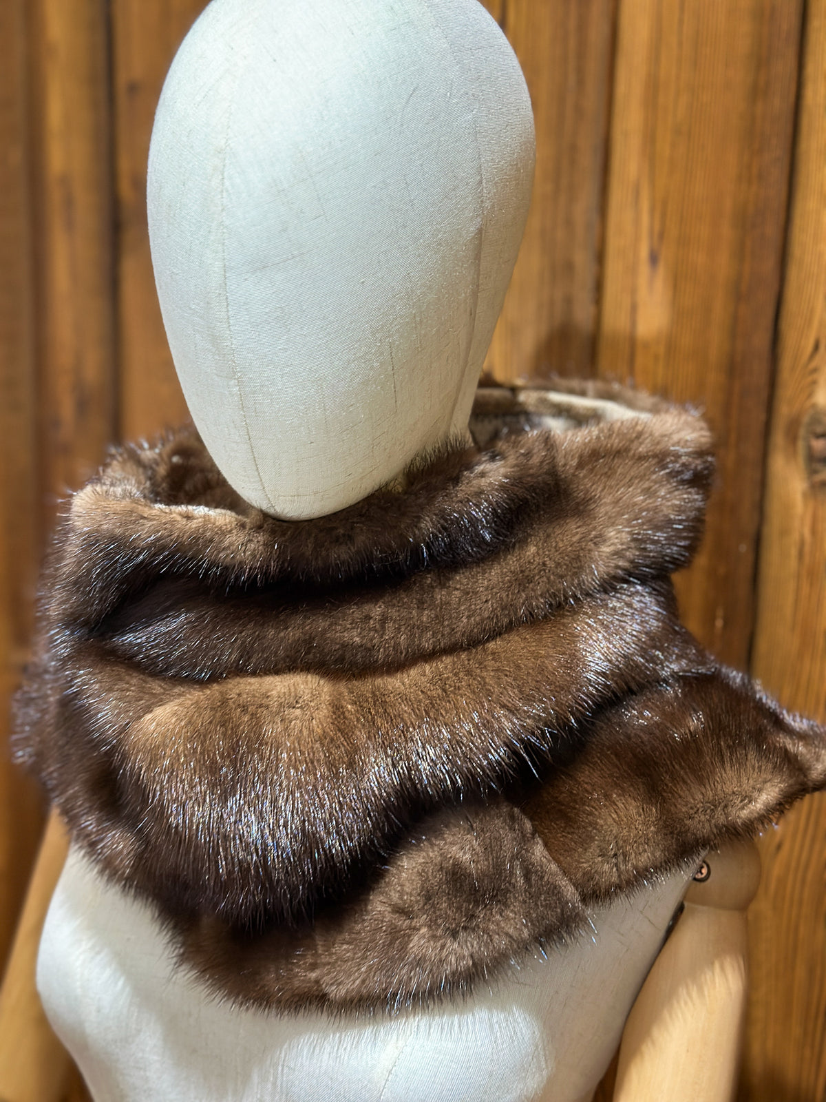 Foulard à capuchon amovible et réversible Beige et mauve