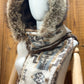 Foulard à capuchon amovible et réversible Beige et mauve