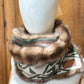 Foulard à capuchon amovible et réversible Vert et beige