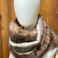 Foulard à capuchon amovible et réversible Vert et beige