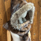 Foulard à capuchon amovible et réversible Vert et beige