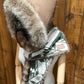 Foulard à capuchon amovible et réversible Vert et beige