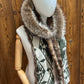 Foulard à capuchon amovible et réversible Vert et beige