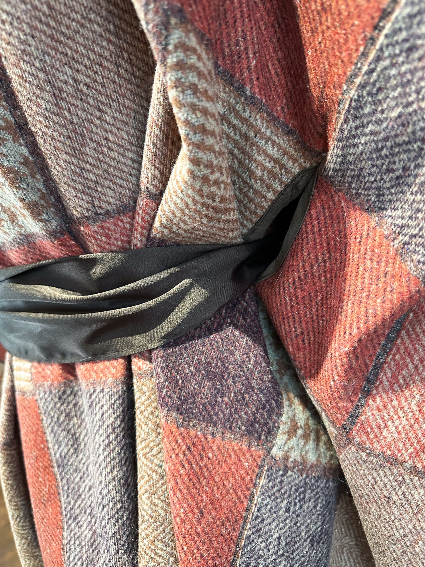 Châle-couverture avec fourrure recyclée