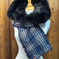 Foulard à capuchon amovible et réversible Vert, bleu et Noir