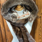 Foulard à capuchon amovible et réversible, Beige
