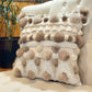 Coussin Bohème et fourrure recyclés - 18x18