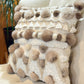 Coussin Bohème et fourrure recyclés - 18x18