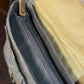 Sac à main kaki avec rabat fourrure