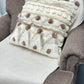 Cushion with recycled fur