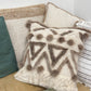 Cushion with recycled fur