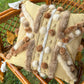 Coussin Bohème et fourrure recyclés - 18x18