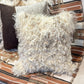 Coussin avec fourrure recyclée - 16x16
