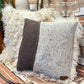 Coussin avec fourrure recyclée - 16x16
