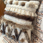 Cushion with recycled fur