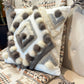 Cushion with recycled fur