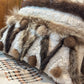 Cushion with recycled fur
