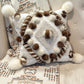 Cushion with recycled fur