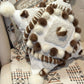 Cushion with recycled fur
