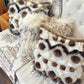 Cushion with recycled fur