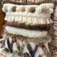 Cushion with recycled fur