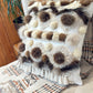 Cushion with recycled fur