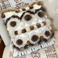 Cushion with recycled fur