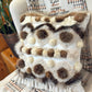 Cushion with recycled fur