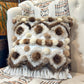Cushion with recycled fur