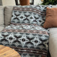 Couverture - Jeté en laine à motif boho aztèque