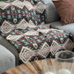 Couverture - Jeté en laine à motif boho aztèque