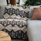 Couverture - Jeté en laine à motif boho aztèque