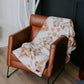 Home decor,  south west blanket on leather chair, cottage style