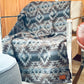 Couverture - Jeté en laine à motif boho aztèque