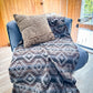 Couverture - Jeté en laine à motif boho aztèque