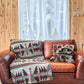 Couverture - Jeté en laine à motif boho aztèque