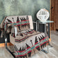 Couverture - Jeté en laine à motif boho aztèque