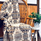 Couverture - Jeté en laine à motif boho aztèque