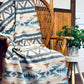 Couverture - Jeté en laine à motif boho aztèque