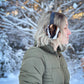Cache-oreilles en fourrure recyclée, vison multi