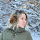 Recycled Fur Earmuffs, Brown Wild Cat