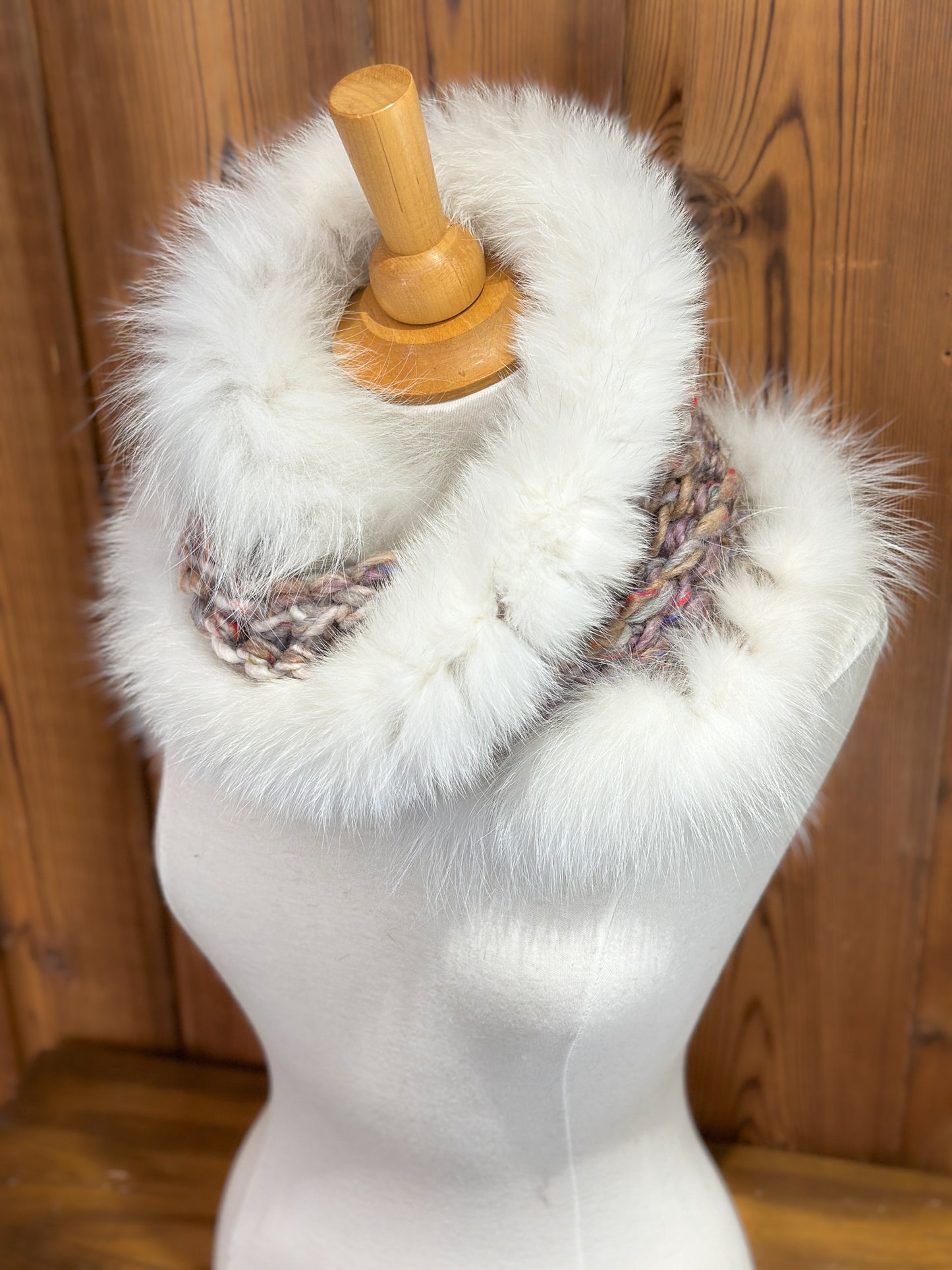 Foulard avec fourrure recyclée