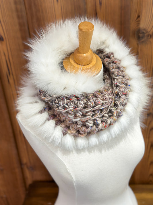 Foulard avec fourrure recyclée